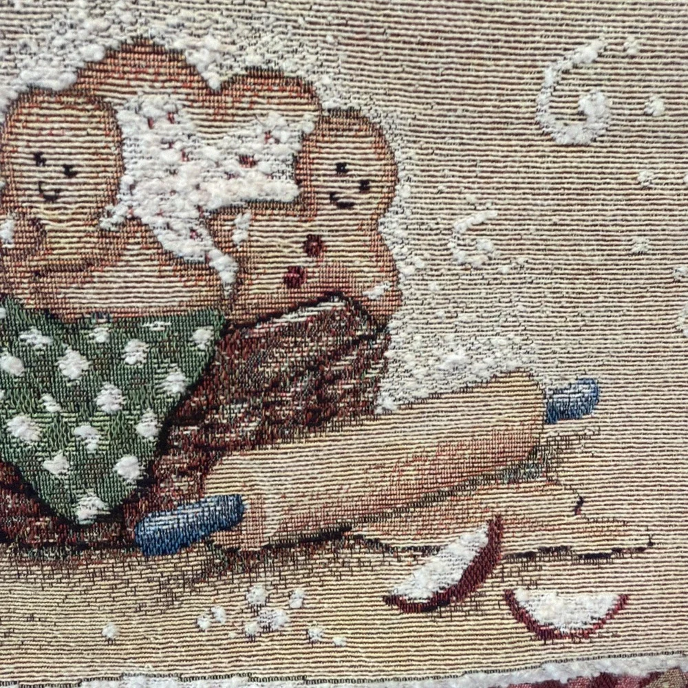 Vintage Holiday Tapastry Recipe For Joyful Holidays Gingerbread Cookie Design